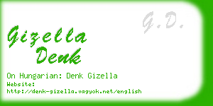 gizella denk business card